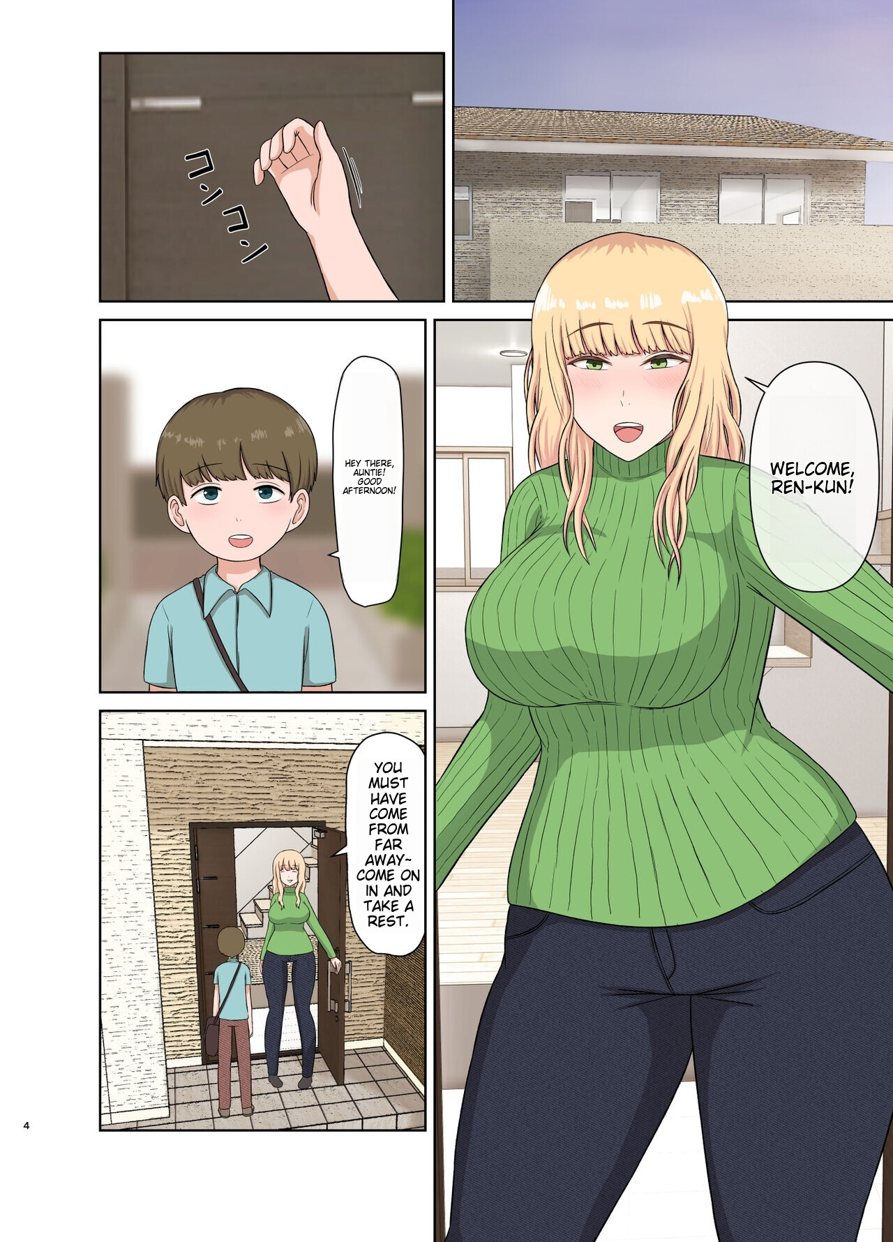 Hentai Manga Comic-Blonde Aunt's Sleep Rape-Read-3